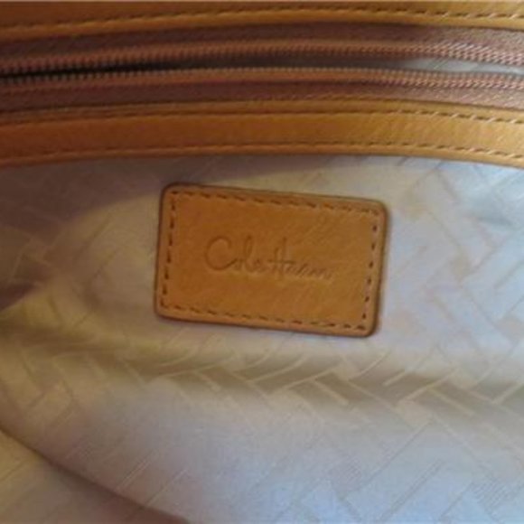 WOMENS COLE HAAN TAN LEATHER TRIPLE ZIP BAG - Picture 8 of 8